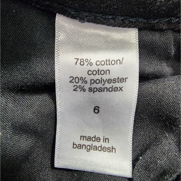 Maurices M. Jeans Women 6 Black Distressed High Rise Skinny Crop Raw Hem Stretch - Picture 6 of 12